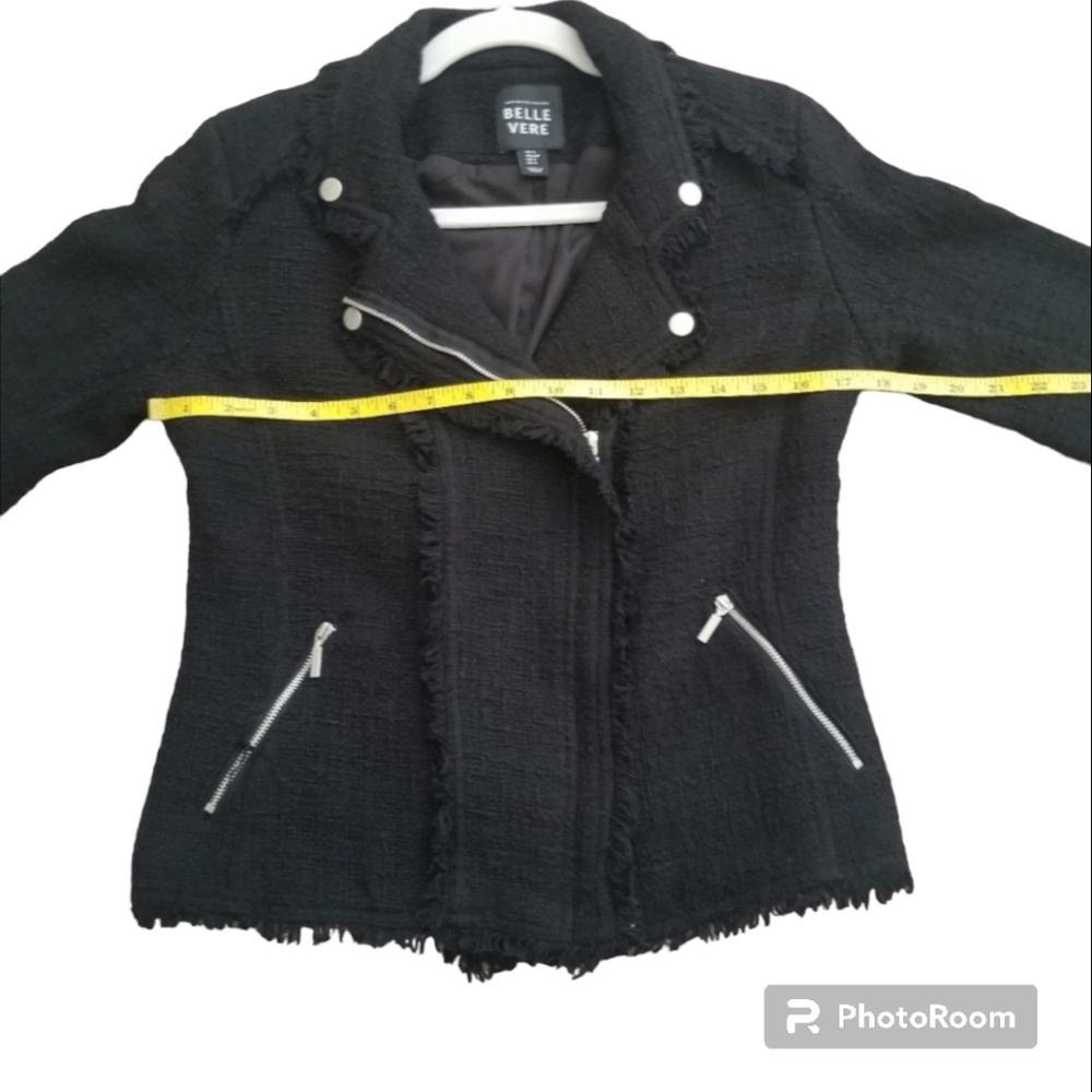 Belle Vere Tweed Moto Jacket EUC - Picture 9 of 15